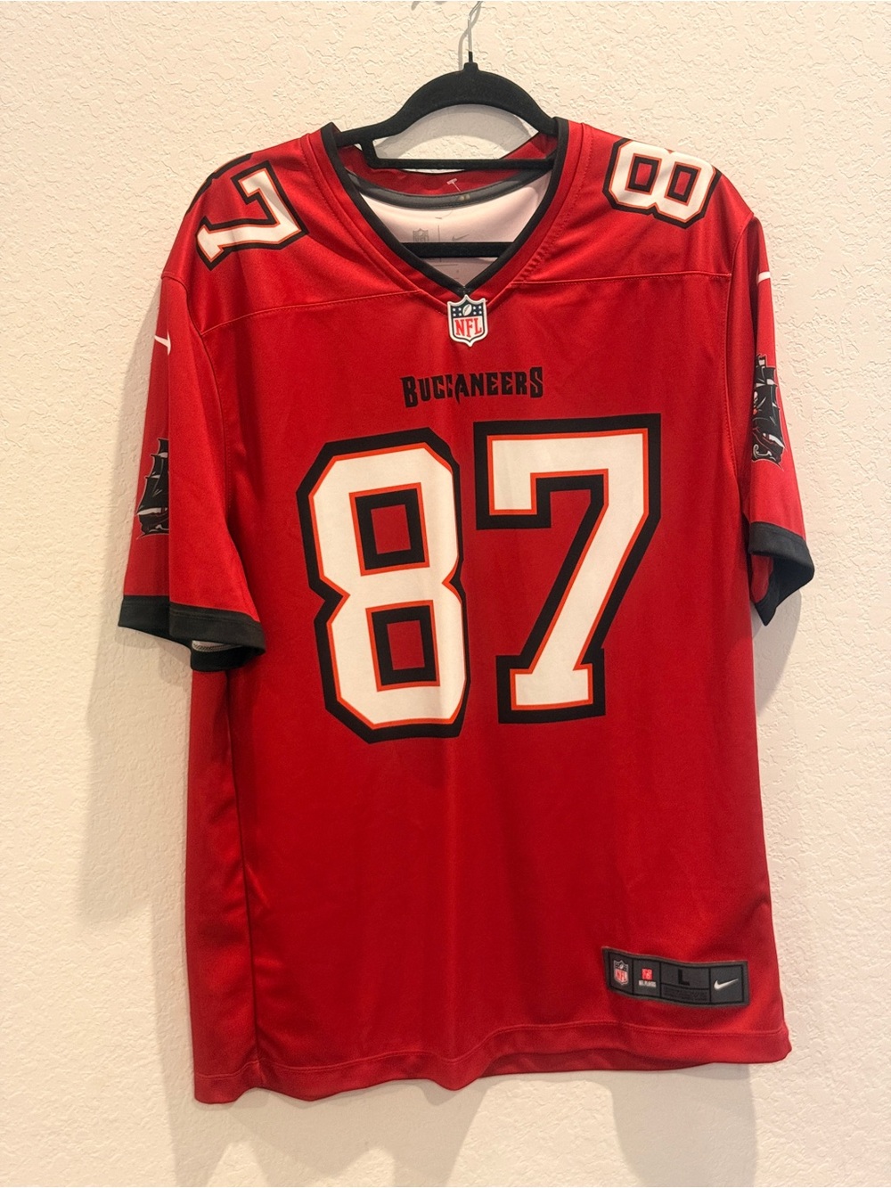 NFL Buccaneers Red‎ #87 Men's Team Jersey